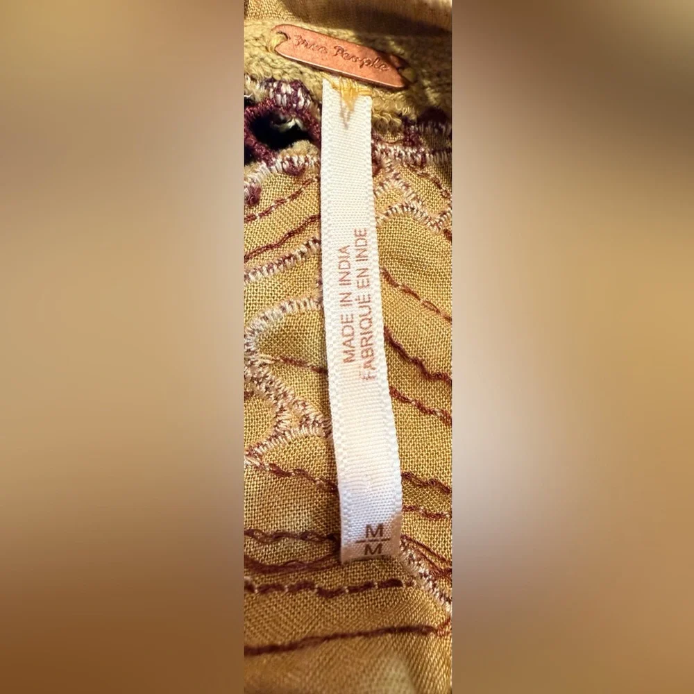 Free People Easy Breezy Henley Long Sleeve Thermal Texture Fabric Size Medium - Picture 5 of 6